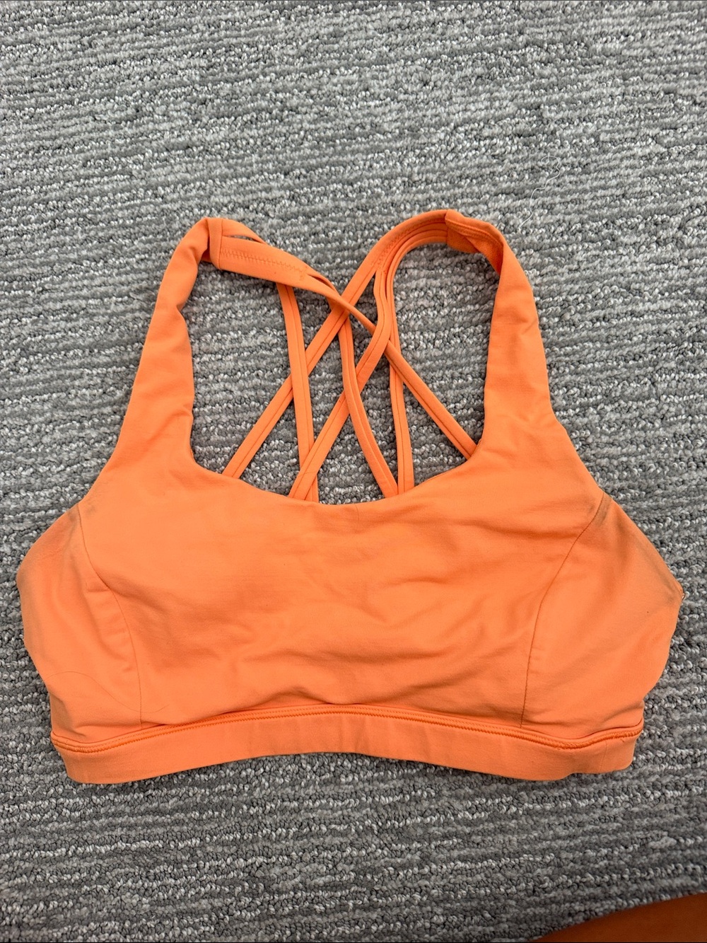 Women's orange Lululemon Free to be serene bra